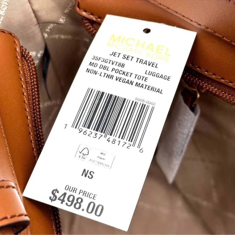 Michael Kors Jet Set Medium Pocket Tote Bag Luggage (NWT) - Picture 11 of 11